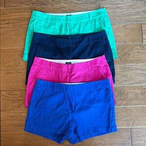 Ladies J Crew Factory 3 1/2 inch shorts (4 pair)